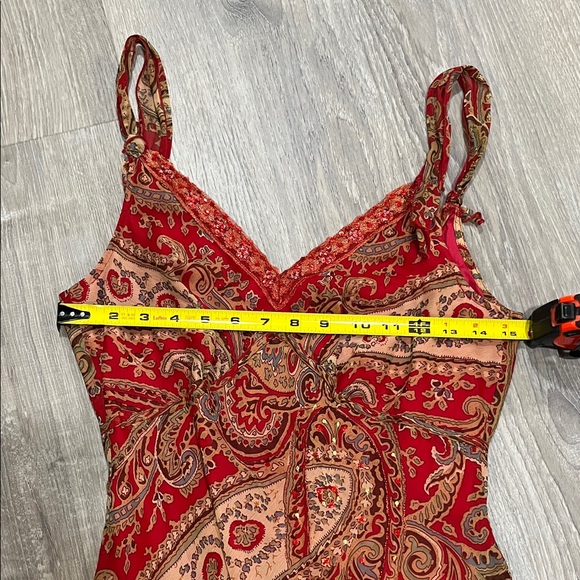 Bandolino Red Paisley Midi Dress - Picture 5 of 8